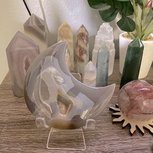 Druzy flower agate moon